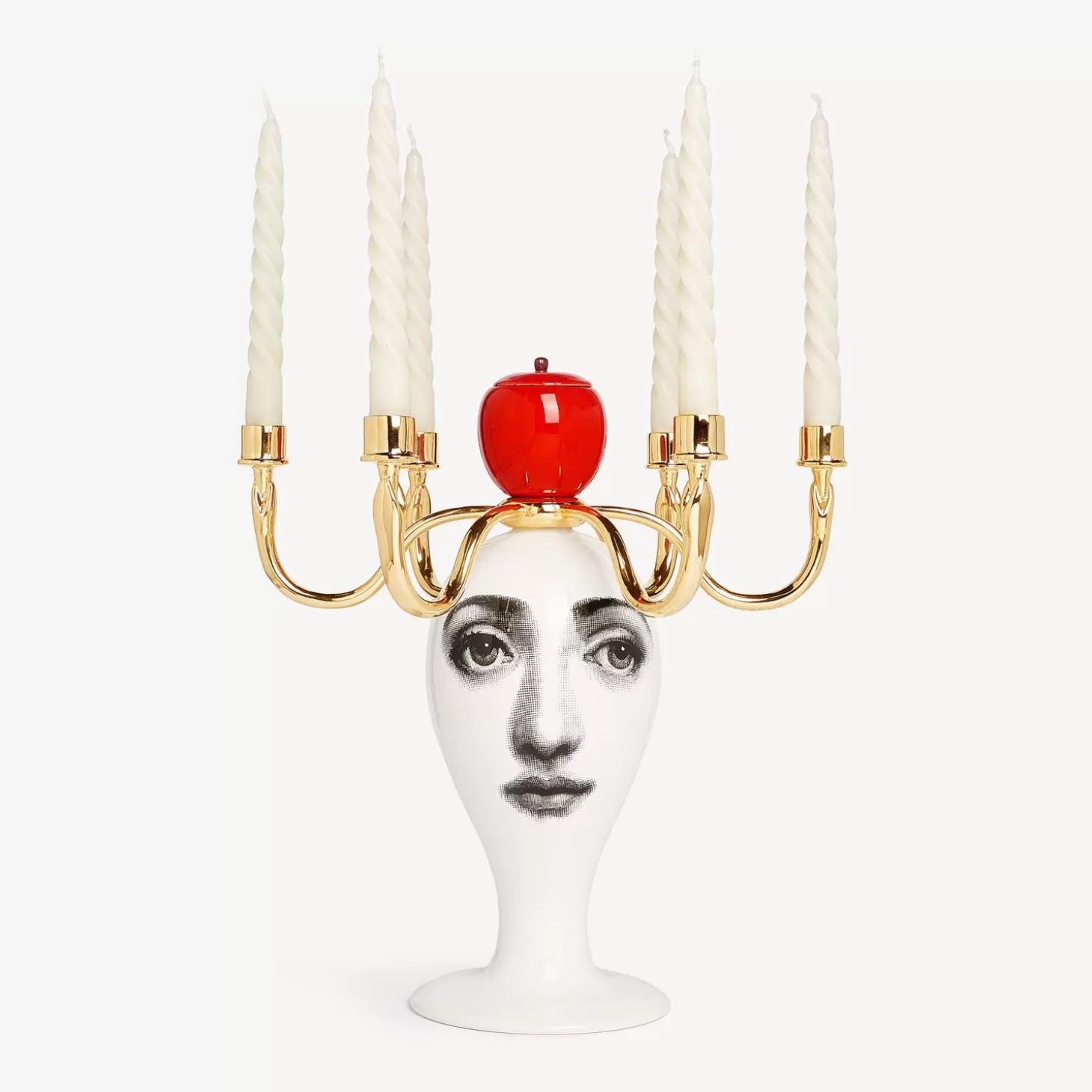Fornasetti Candelabro Sul Tardi - Decoro Peccato Originale - Fragranza Frutto Proibito^ Candele Profumate