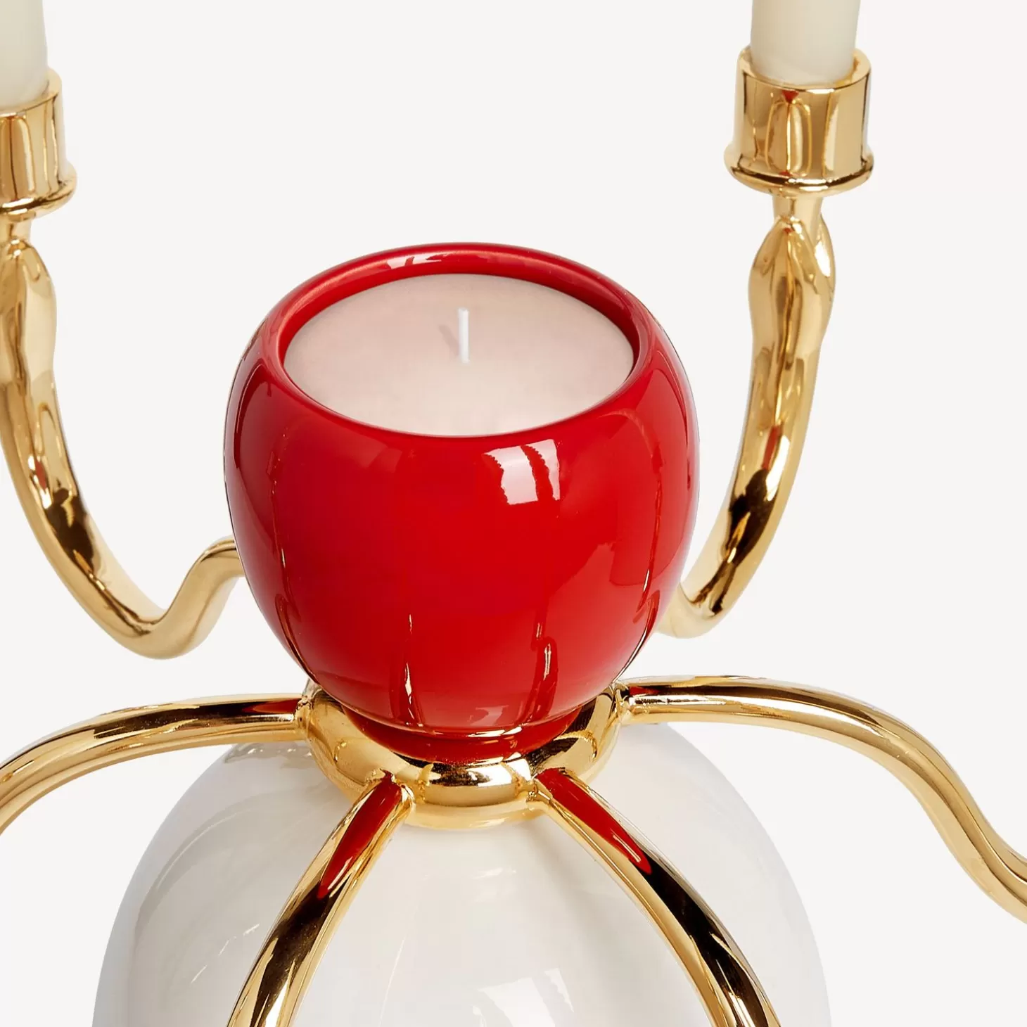 Fornasetti Candelabro Sul Tardi - Decoro Peccato Originale - Fragranza Frutto Proibito^ Candele Profumate