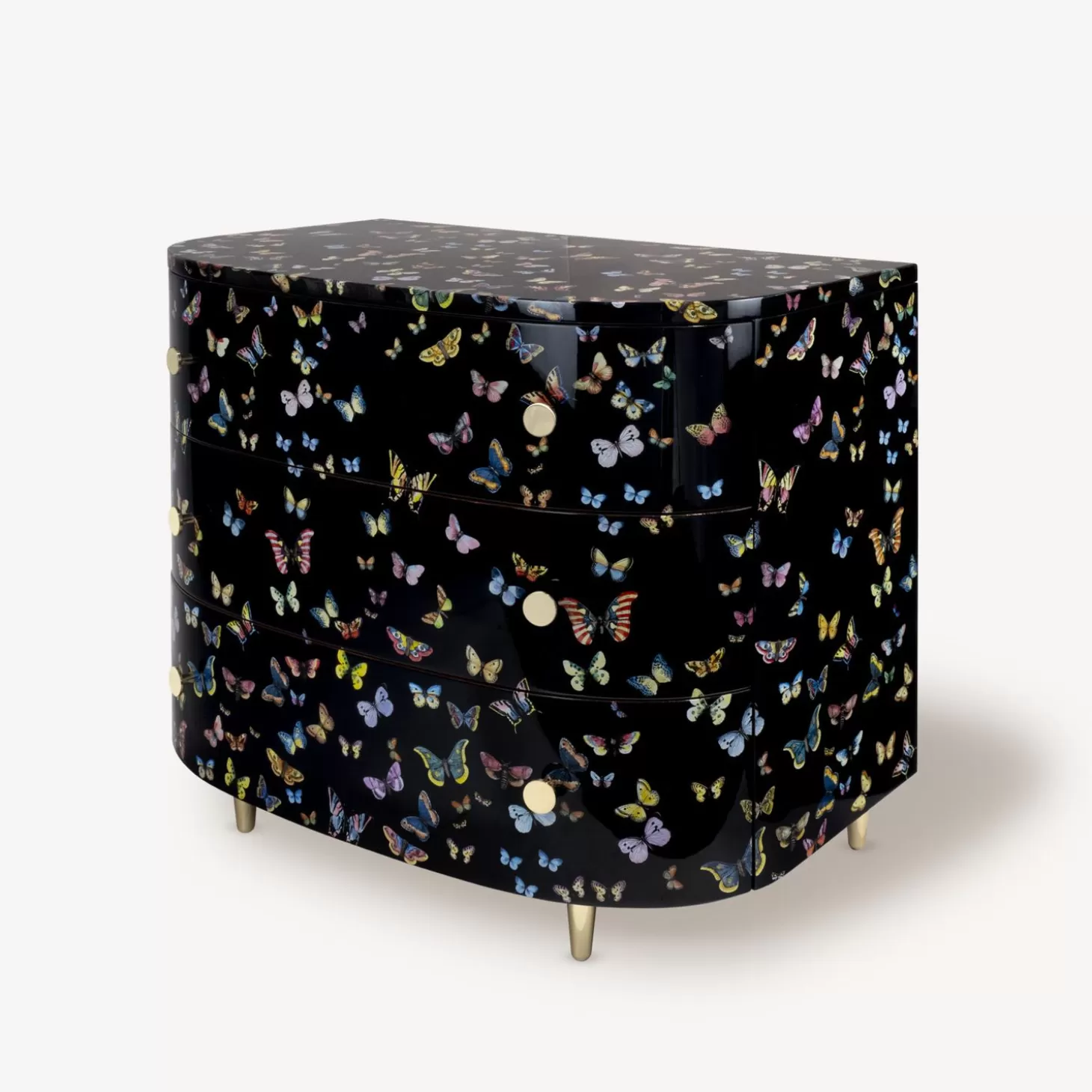 Fornasetti Cassettiera Curva Farfalle^ Cassettiera