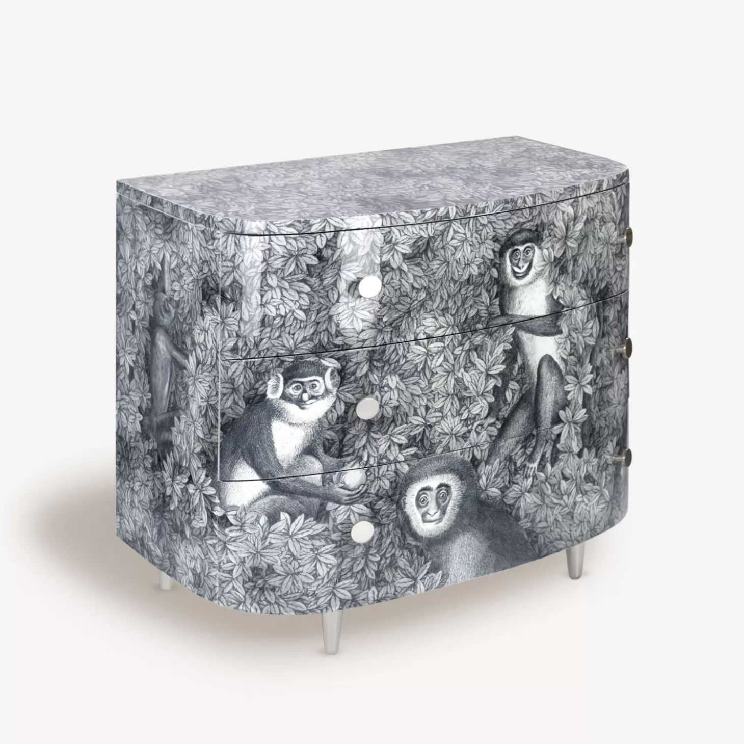 Fornasetti Cassettiera Curva Scimmie^ Cassettiera