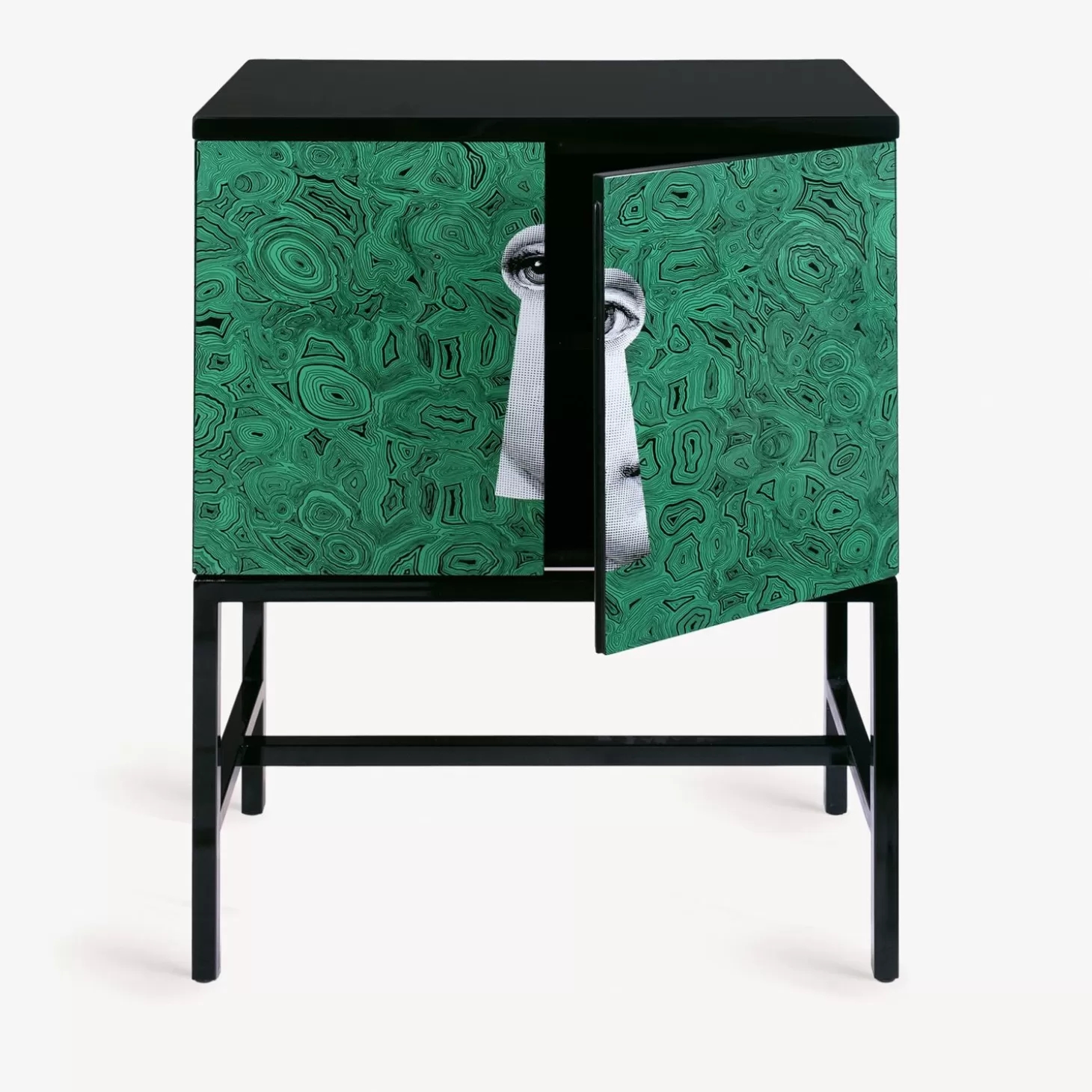 Fornasetti Madia Rialzata Serratura Su Malachite^ Armadietti