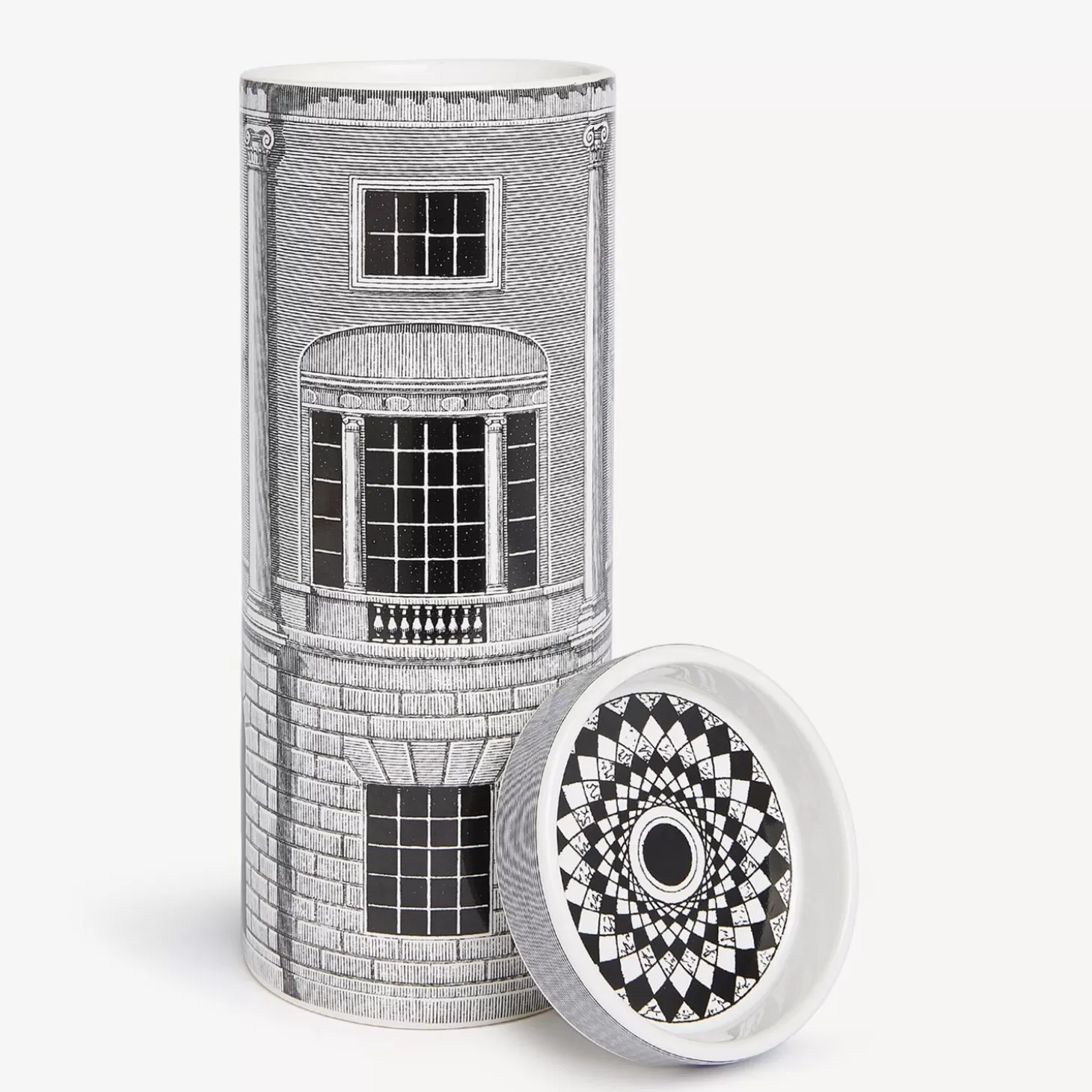 Fornasetti Nel Mentre Set Di Tre Candele Profumate - Architettura Decor - Immaginazione Fragranza^ Candele Profumate