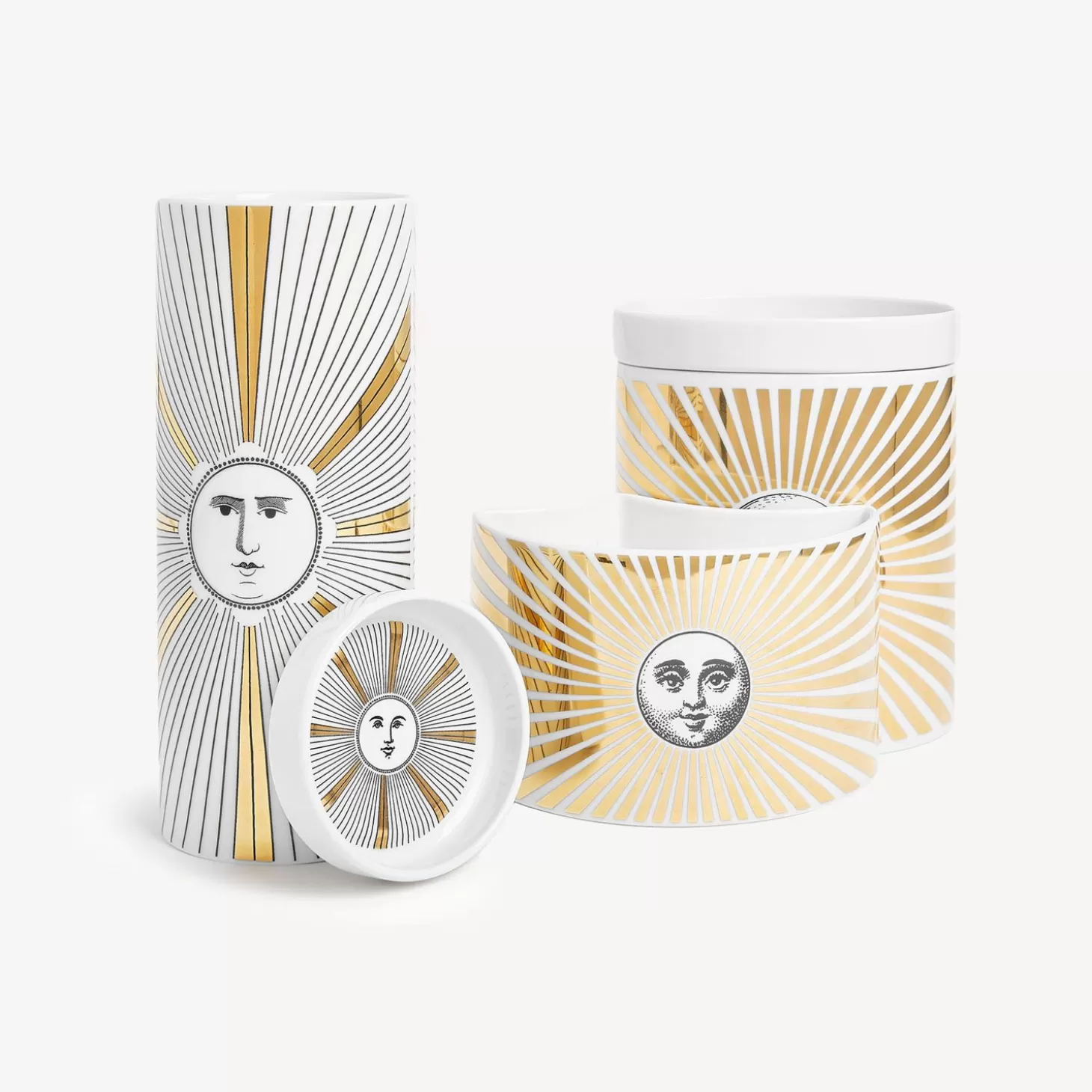 Fornasetti Nel Mentre Set Di Tre Candele Profumate - Soli Decor - Fragranza Immaginazione^ Candele Profumate
