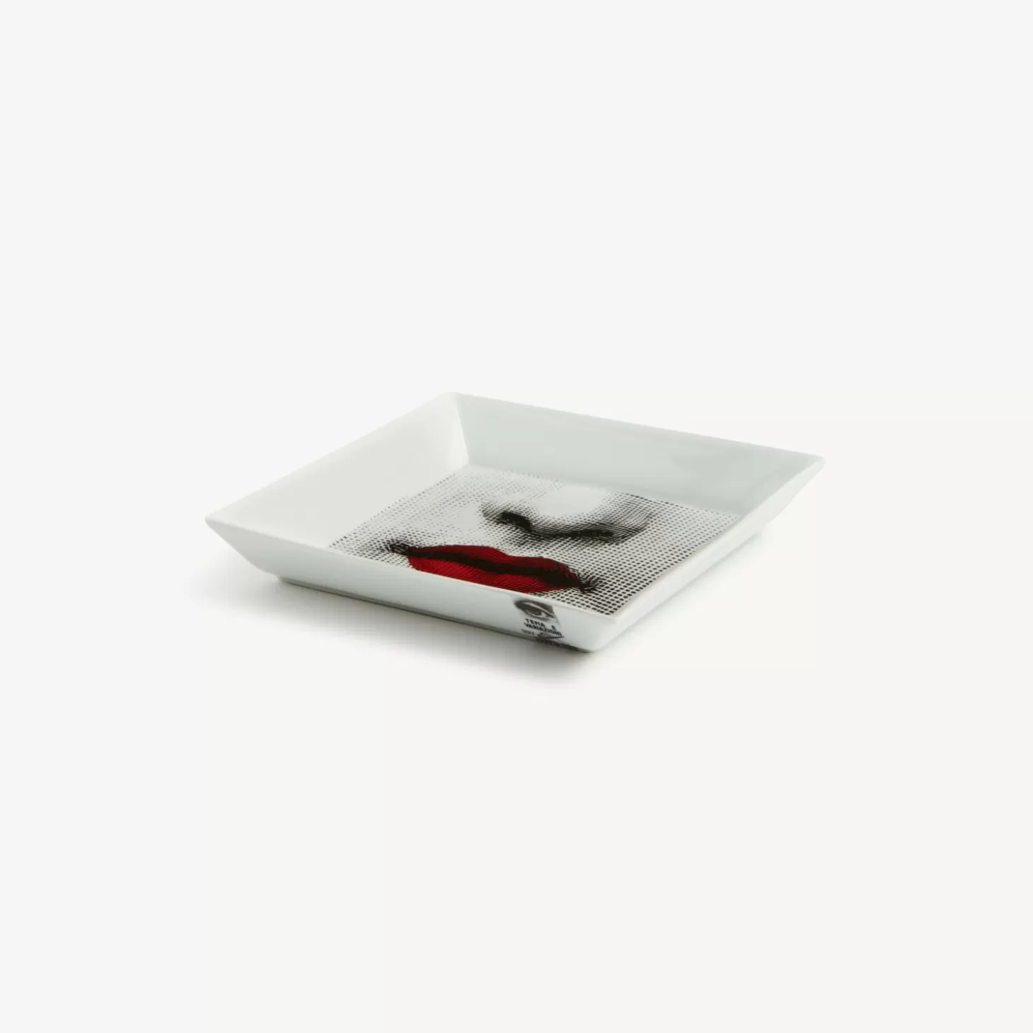 Fornasetti Piatto Quadrato Red Lips - Tema E Variazioni N.397^ Piatti Decorativi