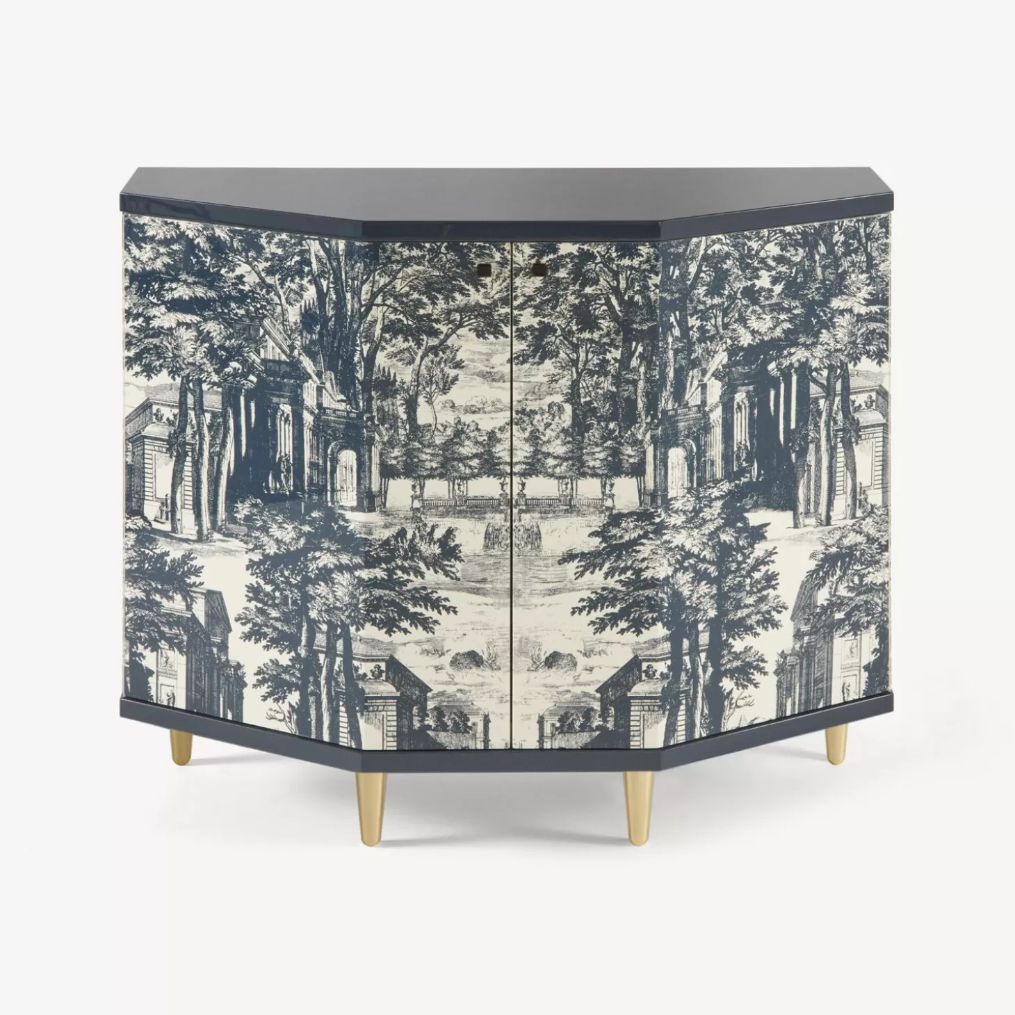 Fornasetti Piccolo Mobiletto Poliedrico Giardino Settecentesco^ Armadietti