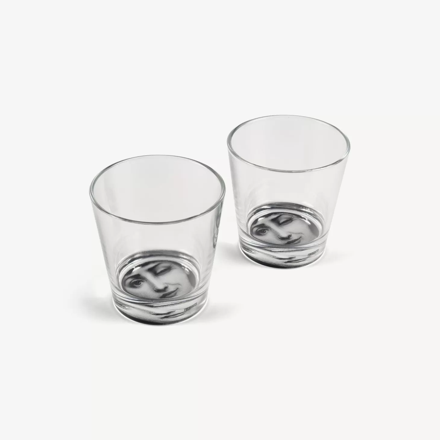 Fornasetti Set 2 Bicchieri Tema E Variazioni^ Bicchieri E Sottobicchieri