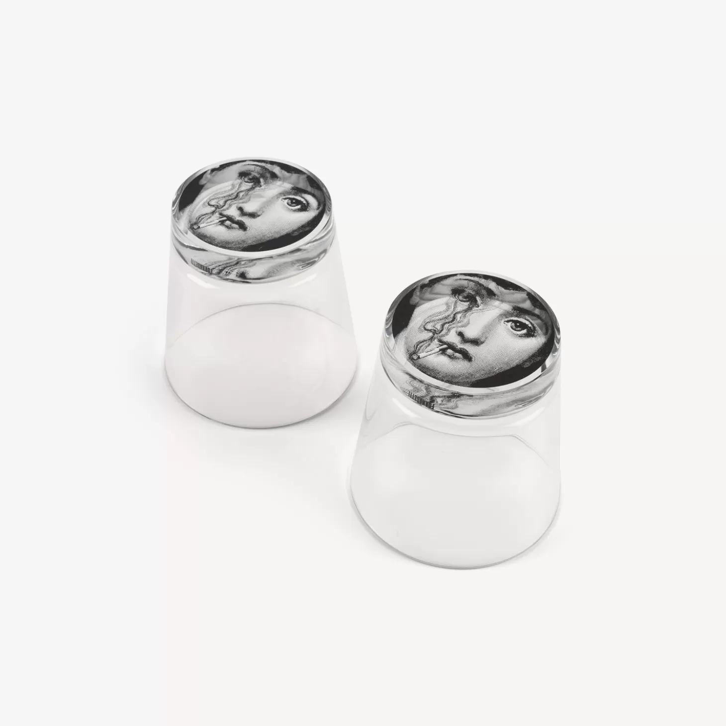 Fornasetti Set 2 Bicchieri Tema E Variazioni^ Bicchieri E Sottobicchieri