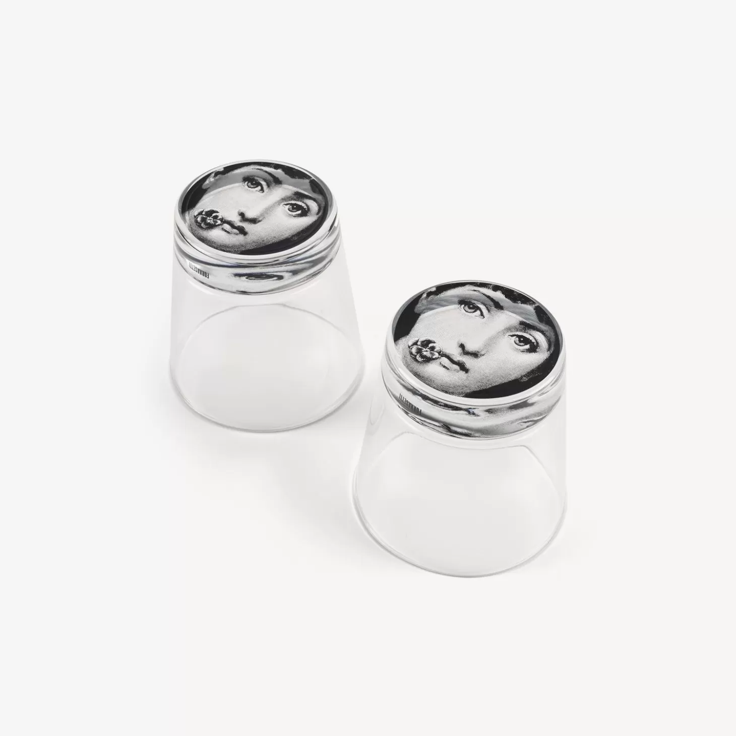 Fornasetti Set 2 Bicchieri Tema E Variazioni^ Bicchieri E Sottobicchieri