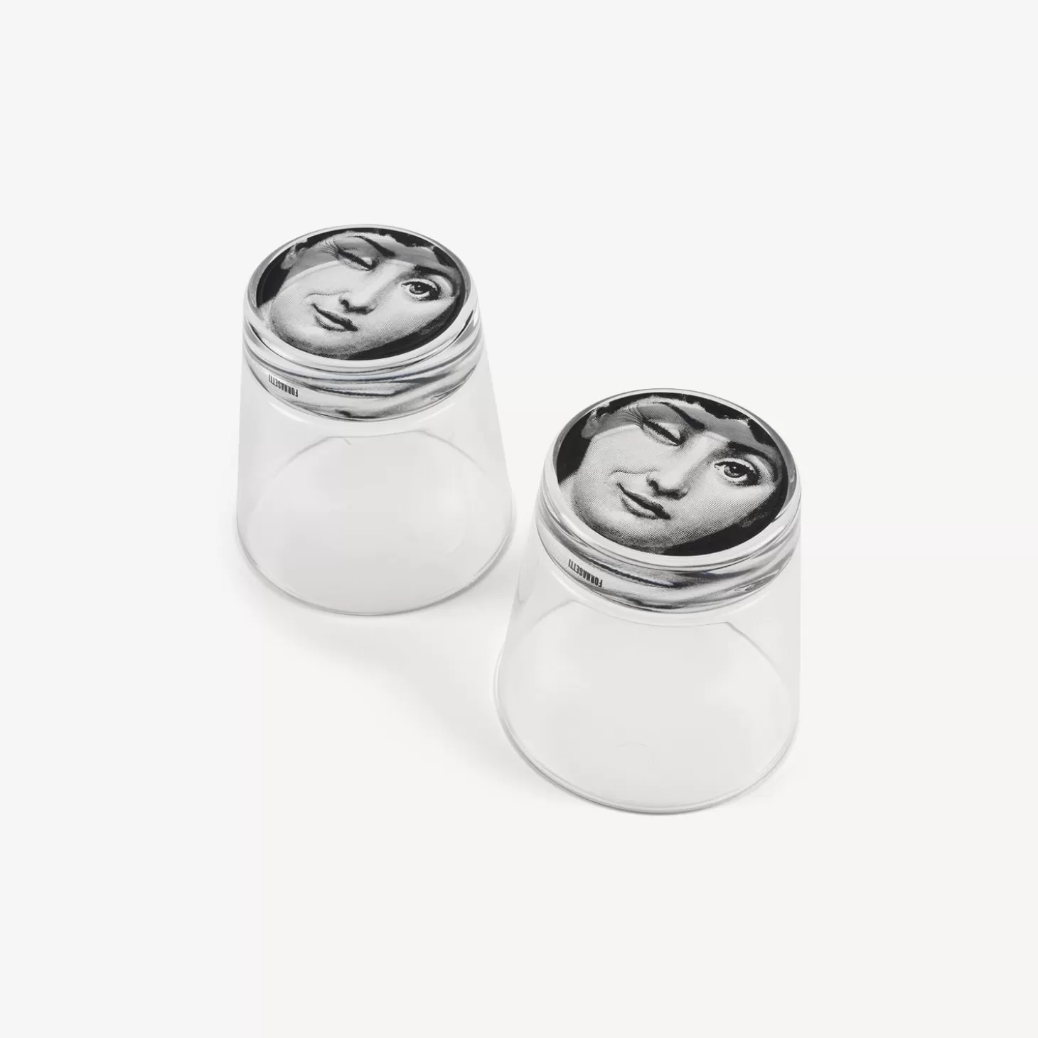 Fornasetti Set 2 Bicchieri Tema E Variazioni^ Bicchieri E Sottobicchieri