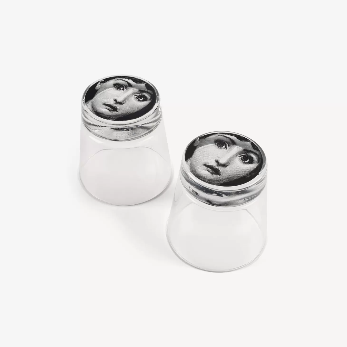 Fornasetti Set 2 Bicchieri Tema E Variazioni^ Bicchieri E Sottobicchieri
