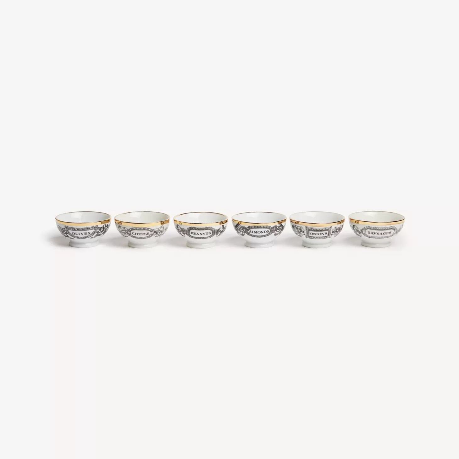 Fornasetti Set 6 Coppette Antipastieri^ Set Di Antipasti E Centrotavola