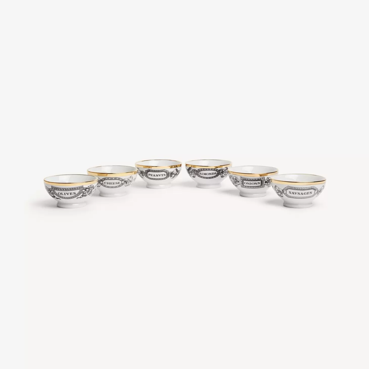 Fornasetti Set 6 Coppette Antipastieri^ Set Di Antipasti E Centrotavola