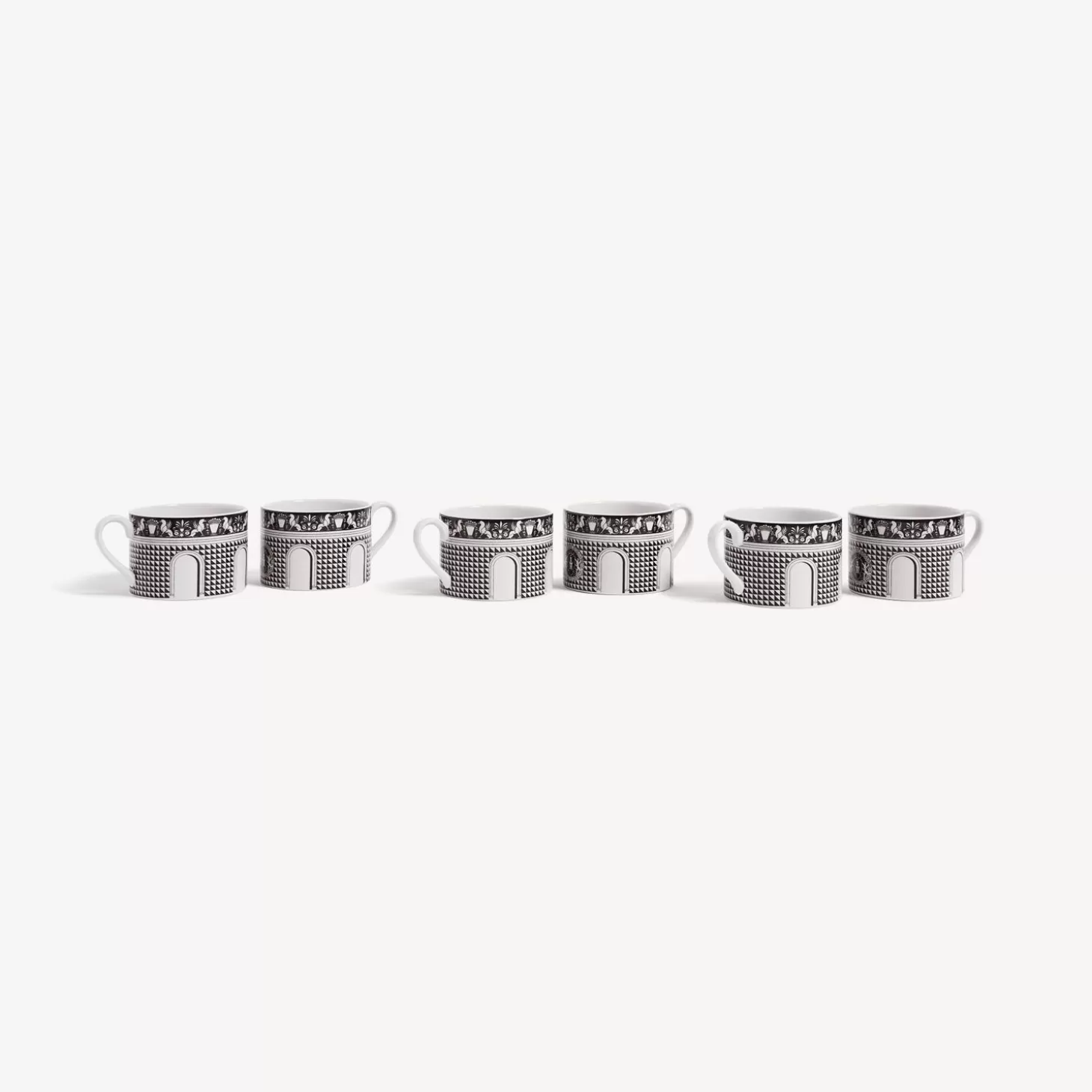 Fornasetti Set 6 Tazze Da Te Facciata Quattrocentesca^ Set Da Te E Caffe