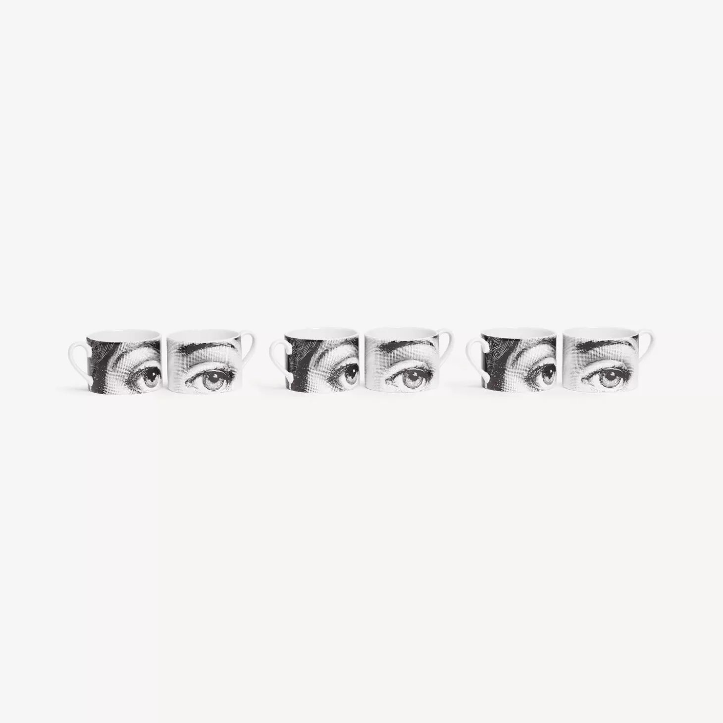 Fornasetti Set 6 Tazze Da Te Tema E Variazioni N.1^ Set Da Te E Caffe