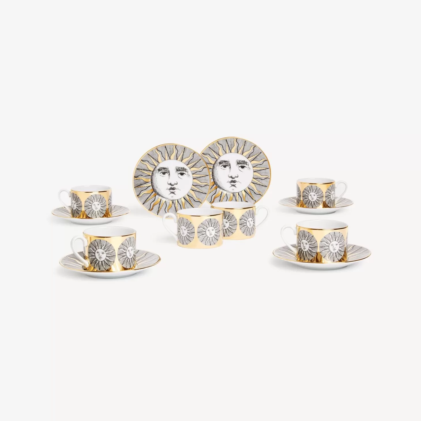 Fornasetti Set 6 Tazze Te Sole^ Set Da Te E Caffe
