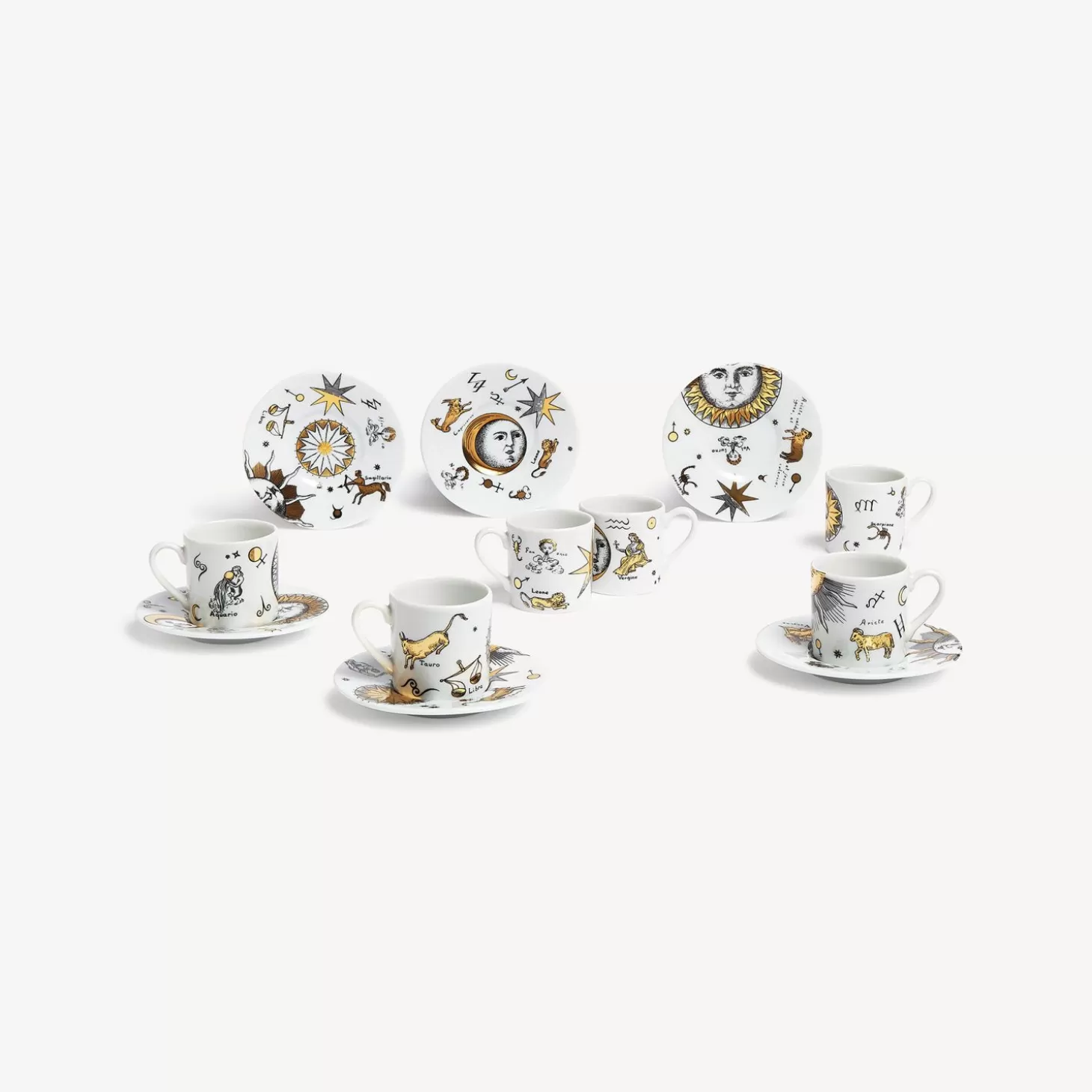 Fornasetti Set 6 Tazzine Caffe Astronomici^ Set Da Te E Caffe