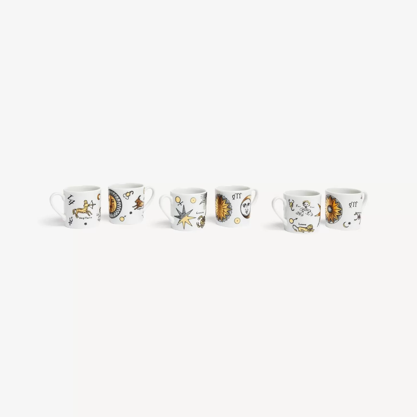 Fornasetti Set 6 Tazzine Caffe Astronomici^ Set Da Te E Caffe