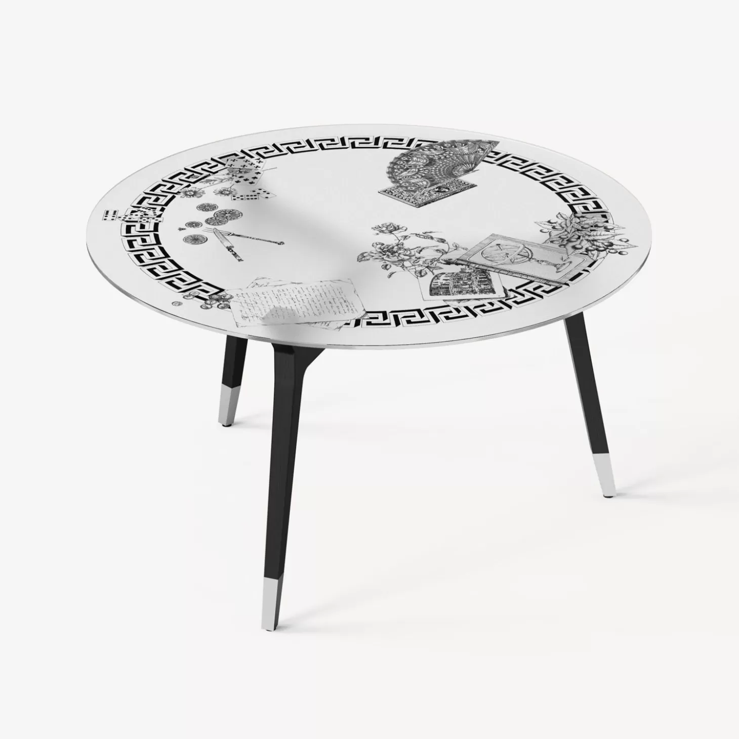 Fornasetti Tavolo Rotondo Oggetti Sparsi^ Tabelle