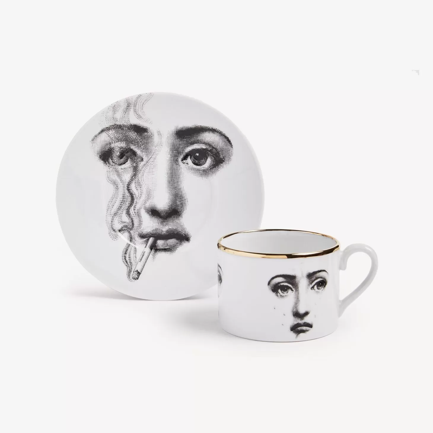 Fornasetti Tazza Da Te Tema E Variazioni Il Fumo Fa Male^ Set Da Te E Caffe