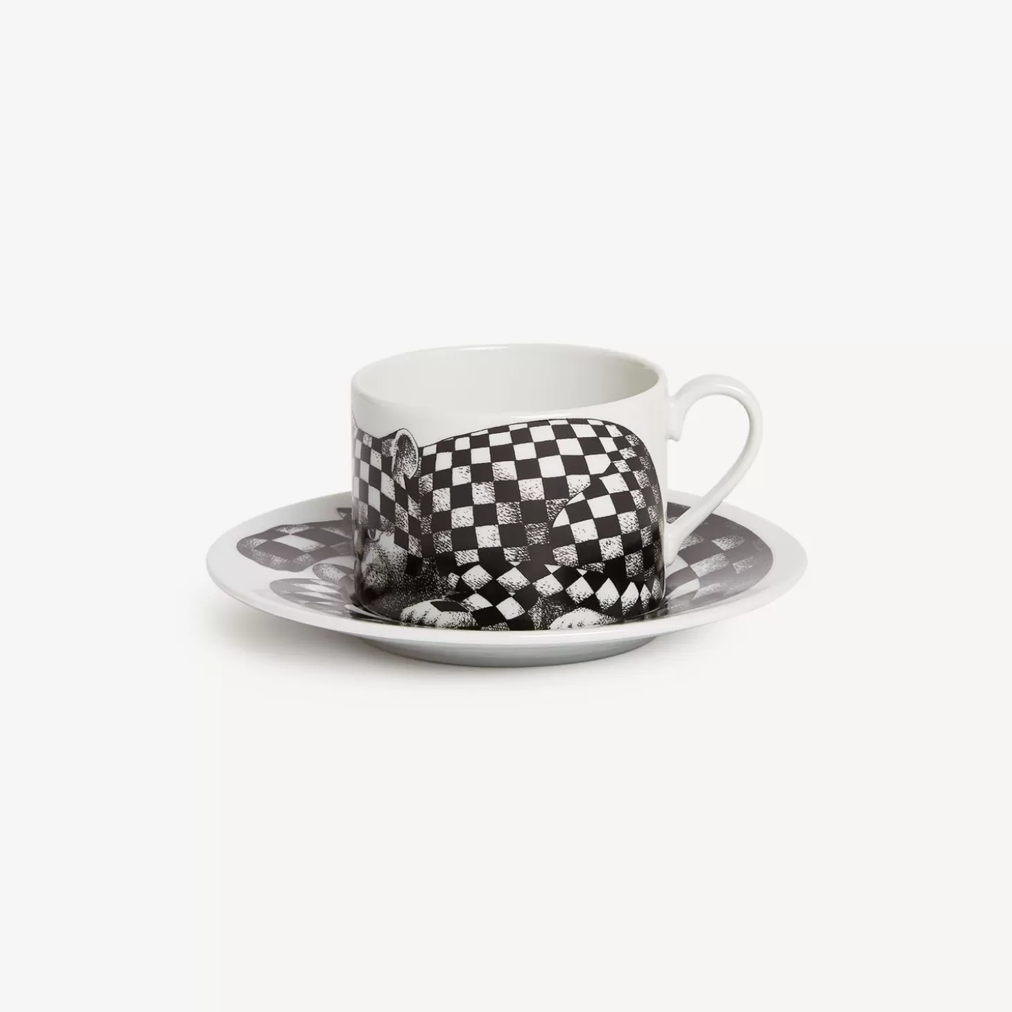 Fornasetti Tazza Te Alta Fedelta Quadretato^ Set Da Te E Caffe