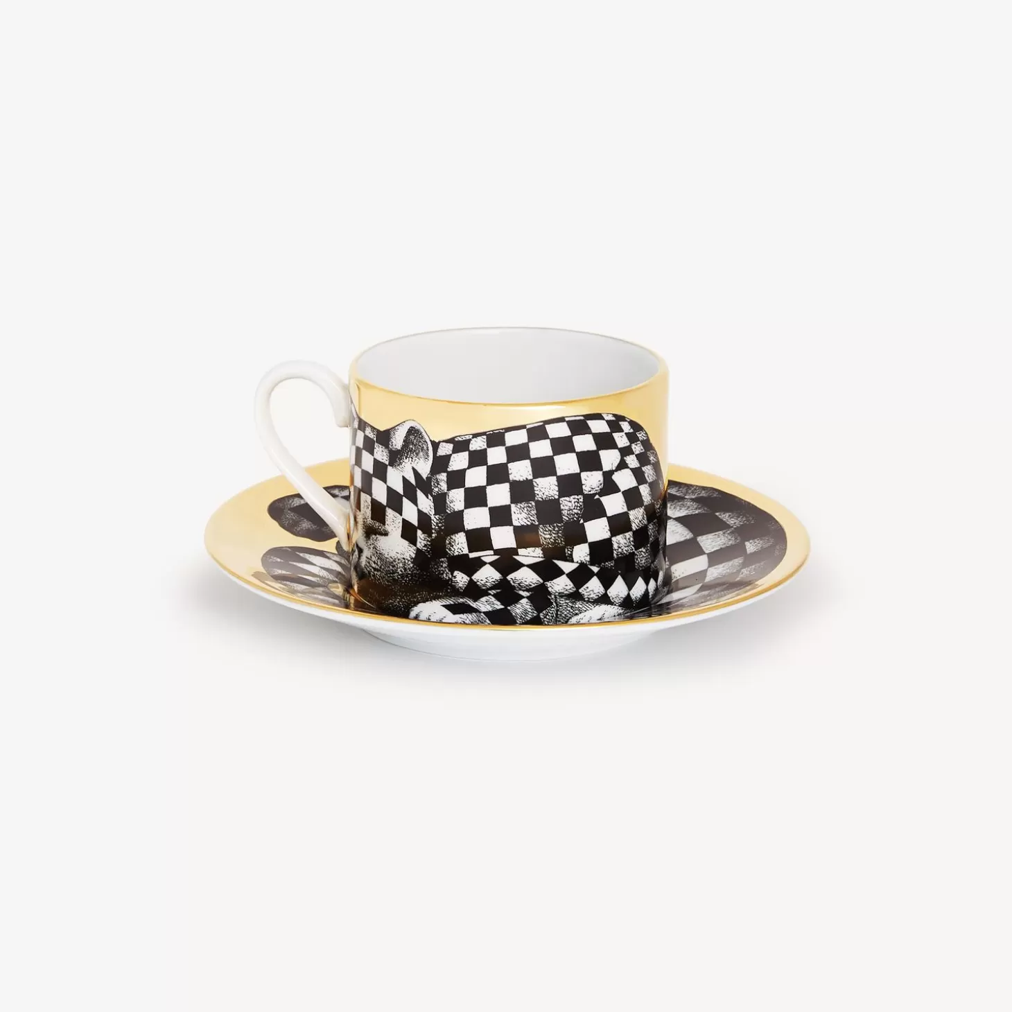 Fornasetti Tazza Te Alta Fedelta Quadrettato^ Set Da Te E Caffe