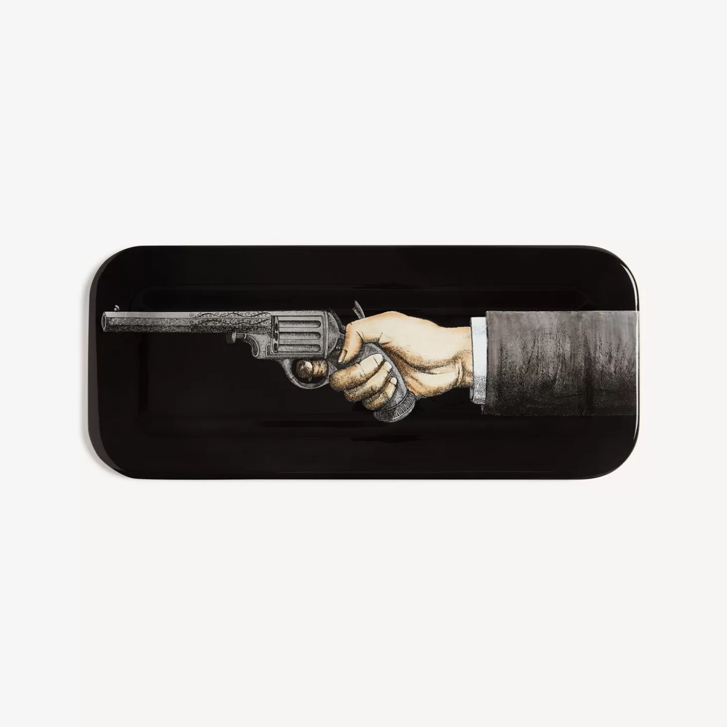 Fornasetti Vassoio Braccio Con Pistola^ Vassoi E Pliants Decorativi