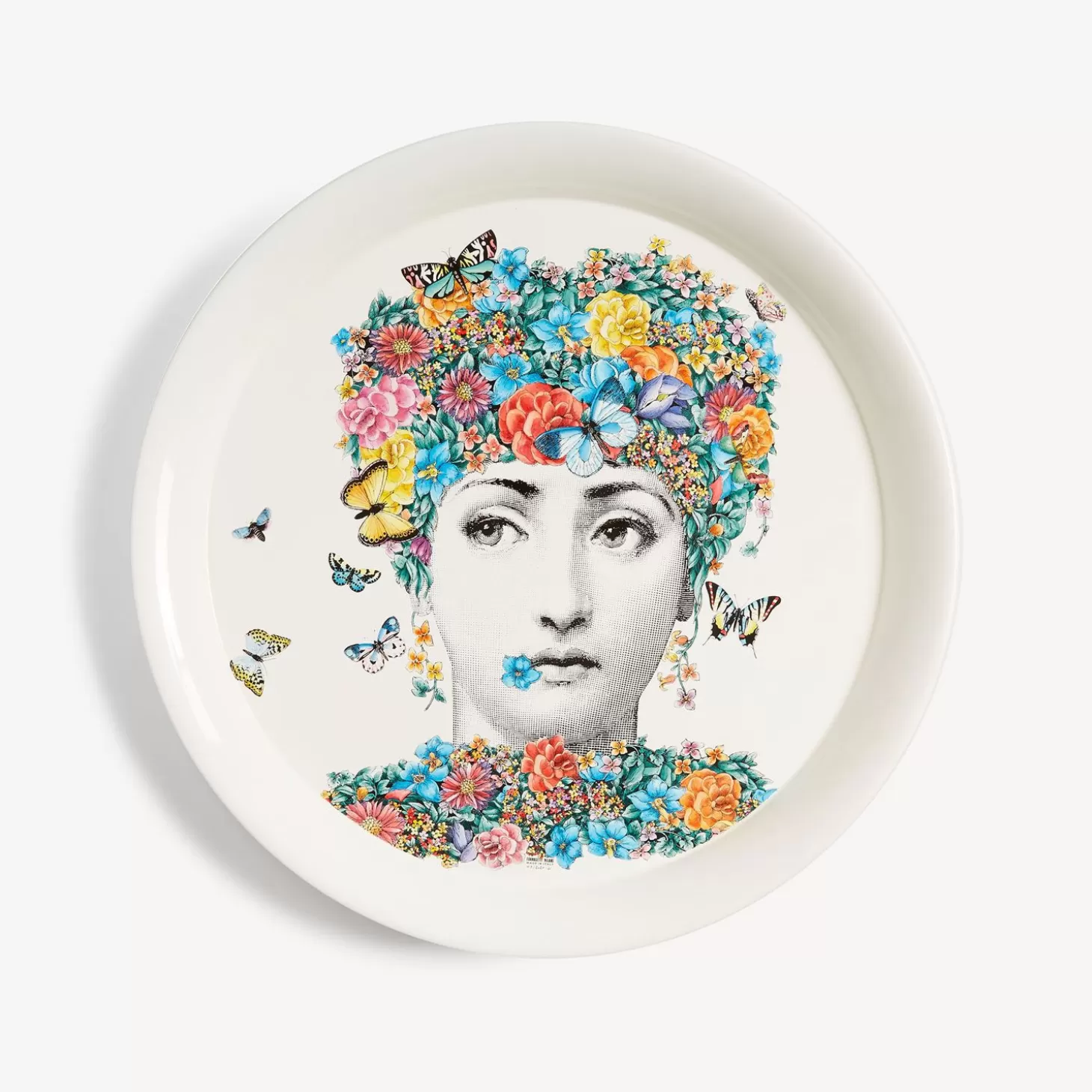 Fornasetti Vassoio Fior Di Lina^ Vassoi E Pliants Decorativi