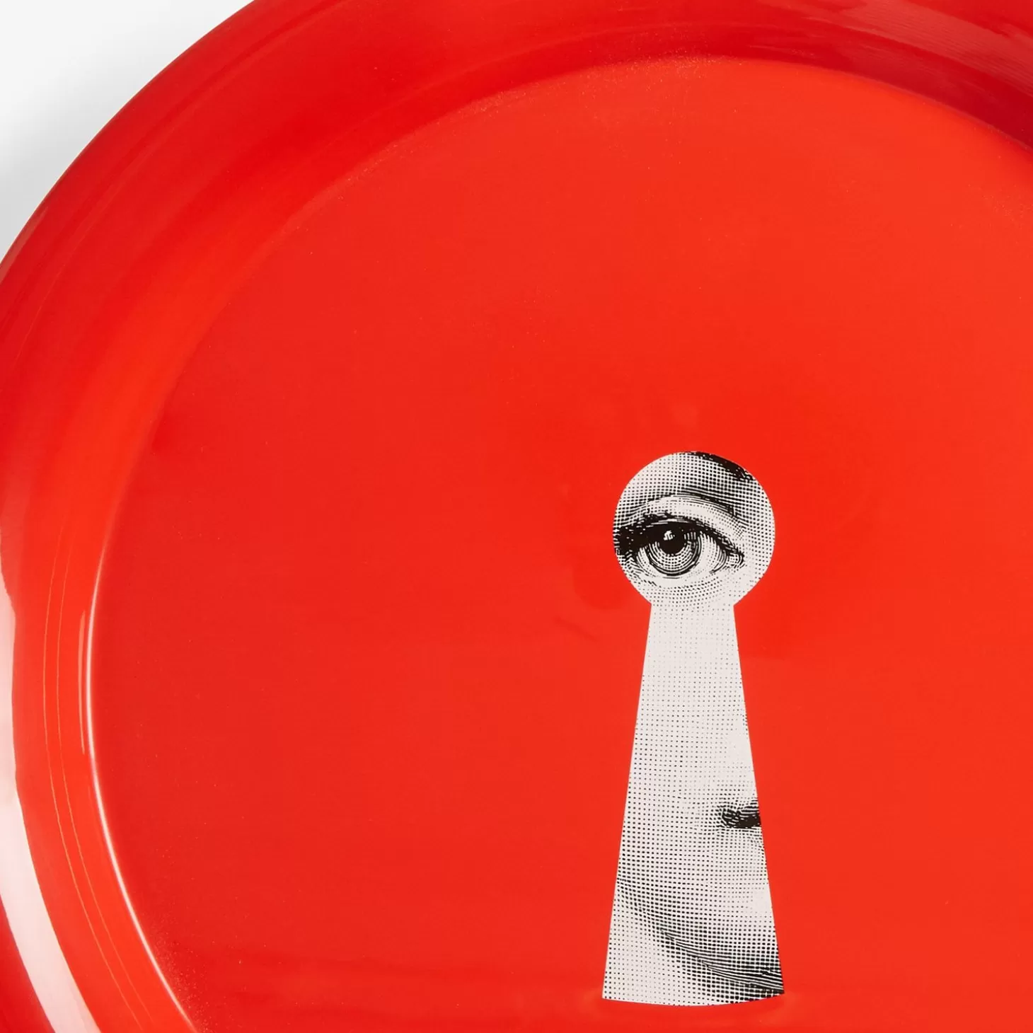 Fornasetti Vassoio Serratura Rosso^ Vassoi E Pliants Decorativi